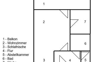 Wohnung mieten in Münchner Straße 54, 82008 Unterhaching, Helle 1-Zimmer-Wohnung (38 qm) mit Balkon & Einbauküche in 82008 – Ab 01.06.