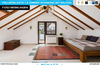 Wohnung mieten in 71263 Weil der Stadt, Vollmöblierte 1,5 Zimmer Wohnung mit Balkon