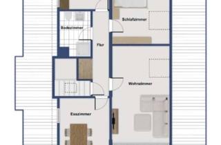 Wohnung mieten in Leinäckerstraße 96, 71384 Weinstadt, Schöne 3 Zimmer Dachgeschosswohnung mit Balkon