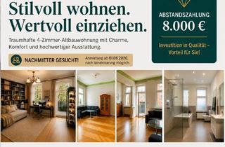 Wohnung mieten in 13507 Tegel, Altbau-Highlight in Tegel: 142 m², 4 Zimmer, 2 Balkone, hochwertig modernisiert + EBK