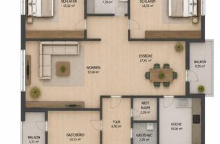 Wohnung mieten in 26419 Schortens, RAUMWUNDER | 4 Zimmer | 2 Balkone | Badewanne | Gäste-WC