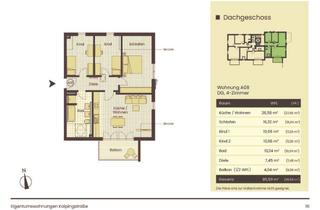 Wohnung mieten in Kolpingstr. 32, 85570 Markt Schwaben, Helle 4-Zimmer Wohnung im Dachgeschoss mit Balkon in Ebersberg - Erstbezug!