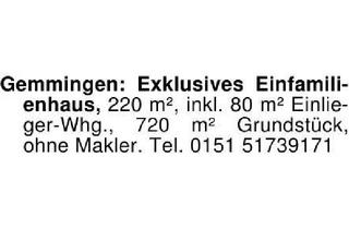 Einfamilienhaus kaufen in 75050 Gemmingen, Gemmingen, exklusives Einfamilienhaus, mit 2 Wohneinheiten, 220