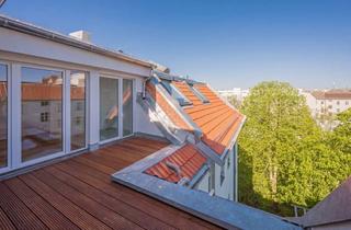 Wohnung kaufen in 10247 Friedrichshain, Erstbezug von klimatisierter 4-Zimmer-Dachgeschosswohnung mit Ost- und Westterrasse in Kiezlage