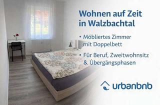 Immobilie mieten in Grombacher Str, 75045 Walzbachtal, Möbliertes Zimmer mit Doppelbett in Walzbachtal (Nähe Karlsruhe) – Wohnen auf Zeit ab 1 Mo