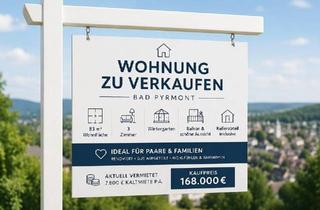 Wohnung kaufen in 31812 Bad Pyrmont, Bad Pyrmont - Charmante 3 Zimmer Wohnung mit Wintetgarten