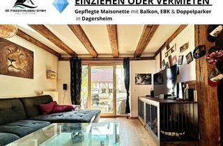 Wohnung kaufen in 71034 Böblingen, EINZIEHEN ODER VERMIETEN - Gepflegte Maisonette mit Balkon, Terrasse & Stellplatz in Dagersheim