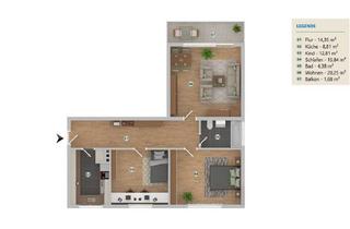 Wohnung mieten in Untergasse, 63505 Langenselbold, 3-Zimmer Wohnung in Langenselbold