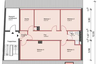 Wohnung mieten in 49088 Osnabrück, Erstbezug nach Grundsanierung: 4-Zimmer-DG-Wohnung in zentraler Lage von Osnabrück