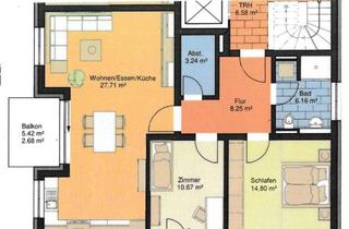 Wohnung mieten in 64658 Fürth, 3-Zimmer-Wohnung in Fürth / Odw, provisionsfrei, an Nichtraucher,