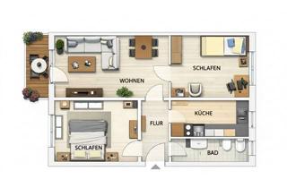Wohnung mieten in 01616 Strehla, moderne 3-Raum Wohnung mit Balkon