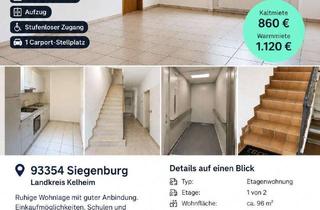 Wohnung mieten in Wiganstraße 2A, 93354 Siegenburg, Großzügige 3-Zimmer-Wohnung