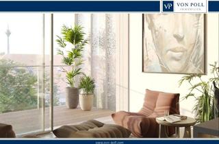 Wohnung kaufen in 40223 Düsseldorf, Zwei Ebenen. Klare Architektur. Wohnen über Bilk mit Blick in die Baumkronen.