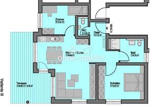 Wohnung kaufen in 72160 Horb, Stilvolle Erdgeschosswohnung mit 3 flexiblen Grundrissvarianten – 2,5 oder 3,5 Zimmer möglich