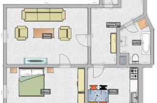 Wohnung mieten in Stadtplatz 14, 94327 Bogen, Schöne renovierte 2-Zi-Altbauwohnung, Küche mit EBK in Bogen Zentrum