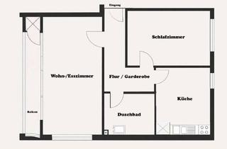 Wohnung mieten in Julius-Vosseler-Straße 25, 22527 Lokstedt, 2 Zimmer mit Balkon in Hamburg-Lokstedt