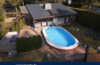 Haus kaufen in 14548 Schwielowsee, Wohnen wie im Urlaub – Charmanter Bungalow mit Pool & Saunabereich in naturnaher Lage von Ferch