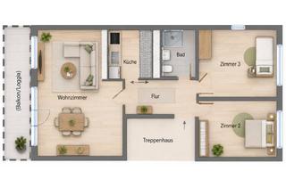 Wohnung mieten in 03222 Lübbenau, Helle 3-Zimmer-Wohnung mit Balkon & Fahrstuhl in Lübbenau Neustadt – auf Wunsch voll möbliert