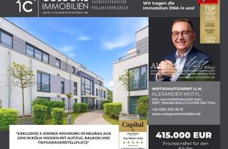 Wohnung kaufen in 50859 Weiden, EXKLUSIVE 3-ZIMMER WOHNUNG IM NEUBAU AUS 2016 IN KÖLN-WEIDEN MIT AUFZUG, BALKON, STELLPLATZ