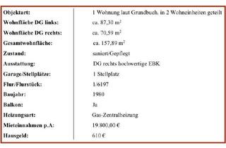 Wohnung kaufen in 47119 Duisburg, Duisburg - Dachgeschosswohnung mit 2 Wohneinheiten in Duisburg-Ruhrort