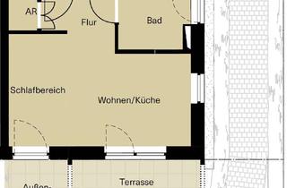 Wohnung mieten in Spanische Furt, 22459 Schnelsen, Kompakt wohnen in Schnelsen: 1-Zimmer-Apartment mit Gartenanteil