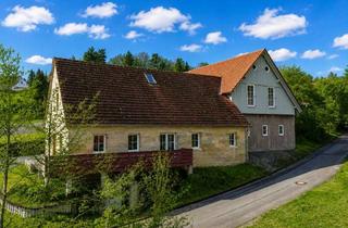 Haus kaufen in 95490 Mistelgau, Charmantes Sandstein-Anwesen mit Lagerhalle und Wohn-Ausbaureserve