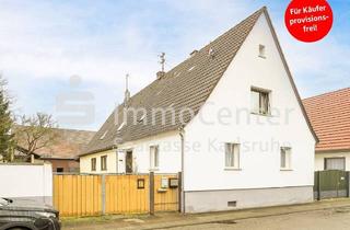 Doppelhaushälfte kaufen in 76676 Graben-Neudorf, Graben-Neudorf / Graben - Rohdiamant mit großem Grundstück, Scheune & sicherer Miete durch Gemeinde