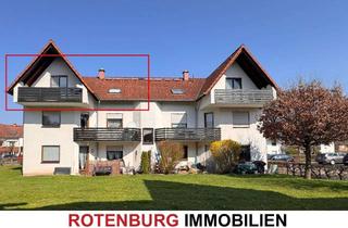 Wohnung kaufen in 36199 Rotenburg, 3-Zimmer-DG-Wohnung mit großem Süd-Balkon in ruhiger Wohnlage stadtnah in Rotenburg