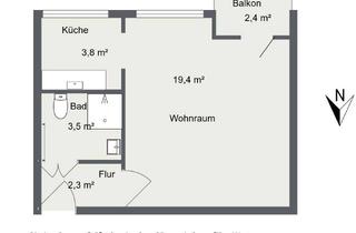 Wohnung kaufen in 12161 Friedenau, Helle 1-Zimmer-Wohnung mit Südbalkon in ruhiger Lage von Berlin-Friedenau