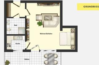 Wohnung mieten in Schlagbaumer Straße 154, 42653 Gräfrath, Modernes 1-Zimmer-Appartement mit Balkon | Gräfrath