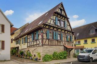 Haus kaufen in 76646 Bruchsal, Denkmalgeschütztes Fachwerkhaus mit drei separaten Wohnungen in Heidelsheim