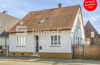 Haus kaufen in 76297 Stutensee, Neunanfang mit Potenzial: Wohnhaus mit Scheune, Terrasse & Sauna in Stutensee-Spöck