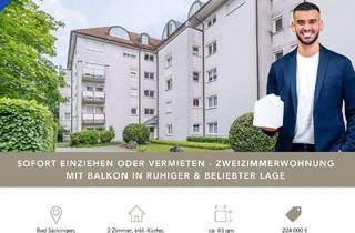 Wohnung kaufen in Rot-Kreuz-Strasse 13, 79713 Bad Säckingen, LFI | Sofort einziehen oder vermieten - Zweizimmerwohnung mit Balkon in ruhiger & beliebter Lage