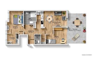 Wohnung kaufen in 97990 Weikersheim, Barrierefreie 3-Zimmer-Wohnung mit Südterrasse in Weikersheim