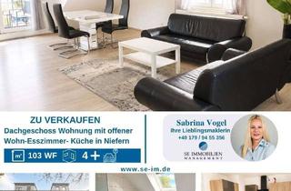 Wohnung kaufen in 75223 Niefern-Öschelbronn, Modernes Wohnen unterm Dach – 4-Zimmer-Wohnung mit Balkon für Paare oder Familien