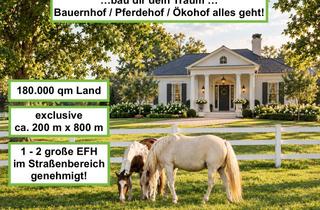 Grundstück zu kaufen in Bauer-Damm 26, 14641 Nauen, Berlin Nähe, schönes ruhiges Dorf bei Börnicke, 180.000qm Land und 1-2 große EFH genehmigt