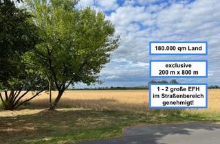 Grundstück zu kaufen in Bauer Damm 26, 14641 Nauen, Berlin Nähe, schönes ruhiges Dorf bei Börnicke, 180.000 qm Land und 1-2 große EFH genehmigt