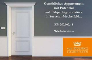 Wohnung kaufen in 21217 Seevetal, Gemütliches Appartement mit Potenzial auf Erbpachtgrundstück in Seevetal-Meckelfeld...