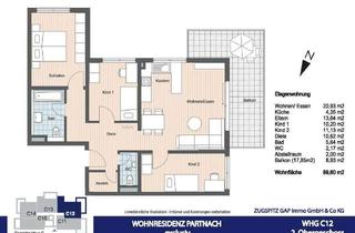 Wohnung mieten in 82467 Garmisch-Partenkirchen, WOHNRESIDENZ PARTNACH - 4 Zi Wohnung - C12
