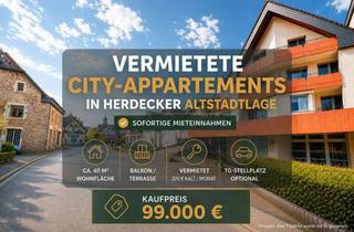 Wohnung kaufen in 58313 Herdecke, Vermietete City-Appartements in Altstadtlage von Herdecke