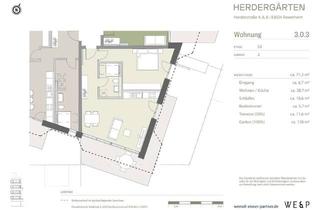 Wohnung mieten in 83024 West, 2-Zimmer Gartenwohnung in Rosenheim mit ca. 72 m² und privaten Garten
