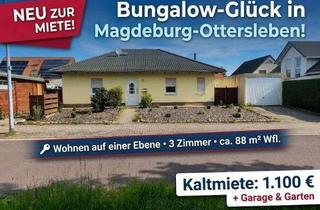 Haus mieten in 39116 Magdeburg, Bungalow zur Miete in Magdeburg-Ottersleben – Wohnen auf einer Ebene mit Garage und Garten