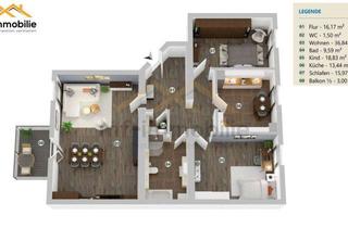 Wohnung mieten in 38368 Mariental, 3 Zimmer, Küche, Bad in Mariental EBK kann günstig übernommen werden