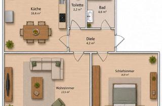 Wohnung mieten in Ispelsstraße 38, 47805 Dießem/Lehmheide, Kernsanierte 2-Zimmer-Wohnung in Krefeld – Erstbezug ab 01.06., auch WG-geeignet