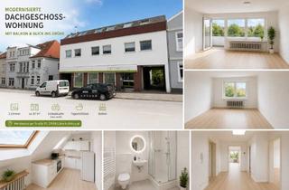 Wohnung mieten in Mecklenburger Straße 57, 23568 Schlutup, Modernisierte Dachgeschosswohnung mit Balkon & Blick ins Grüne