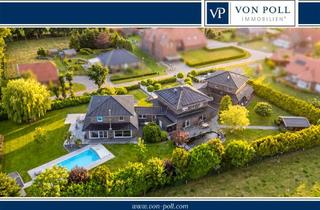 Villa kaufen in 26629 Großefehn, Exklusive Architektenvilla auf parkähnlichem Grundstück mit Pool und Galerieebene