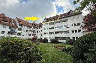 Wohnung kaufen in Hartmannstraße 55, 91052 Erlangen, Erlangen - MITTENDRIN (statt nur dabei) - Sonnige 3-Zimmer-ETW mit West-Loggia & unverbaubarem Ausblick