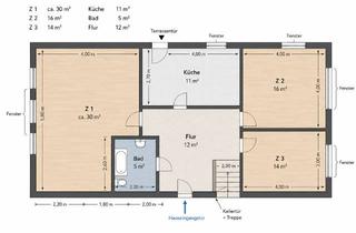 Wohnung mieten in 24147 Elmschenhagen-Nord, Erstbezug nach Sanierung! Großzügige 3-Zimmer-Wohnung mit Terrasse – ideal auch als Praxis oder Büro