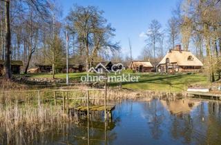 Haus kaufen in Kiekut, 23823 Seedorf, Reetdach - Anwesen in Alleinlage voll möbliert, 7315 qm Parkgrundstück Reetdachhaus See Teich Haus