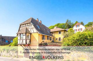 Haus kaufen in 76835 Gleisweiler, Charmantes Winzeranwesen von 1616 mit Atelier/Scheune in traumhafter Höhenlage